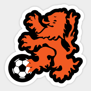 Dutch Lion with Soccer Ball Sticker